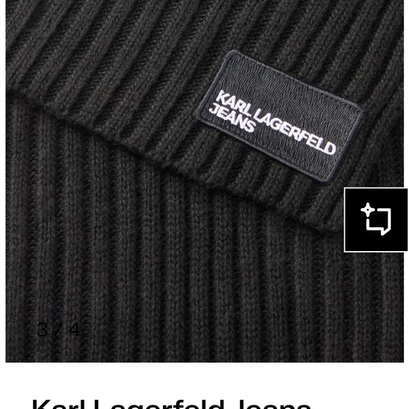 Karl Lagerfeld Black Unisex Beanie main image 3